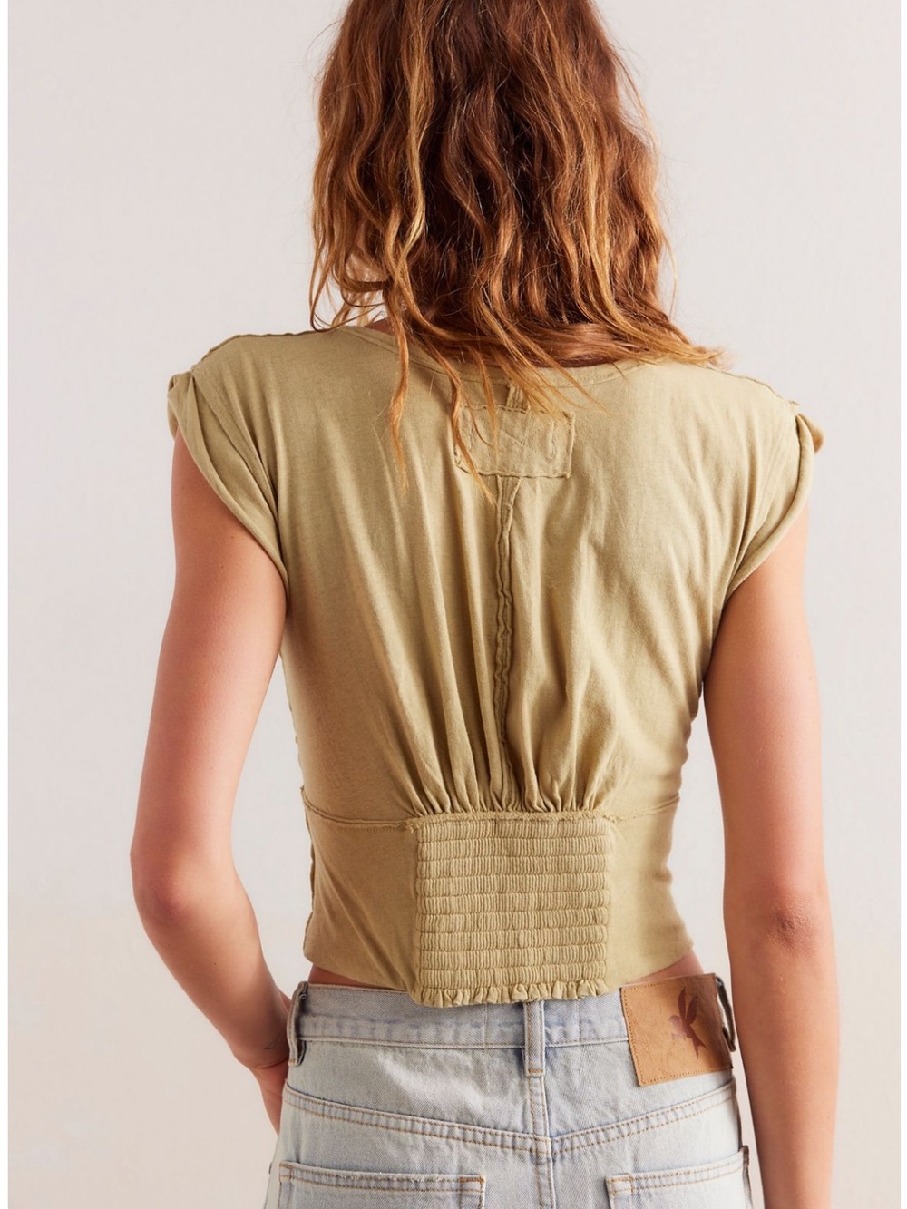 We the free Ivy Tee in Dried Aloe in size XS - Picture 2 of 6